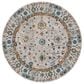 Amer Rugs Montana Traditional 7"6" Round Ivory and Orange Area Rug, , large