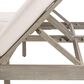 HOMLUX Patio 2-Person Chaise Lounge with Folding Side Tables and Gray Frame in Beige, , large