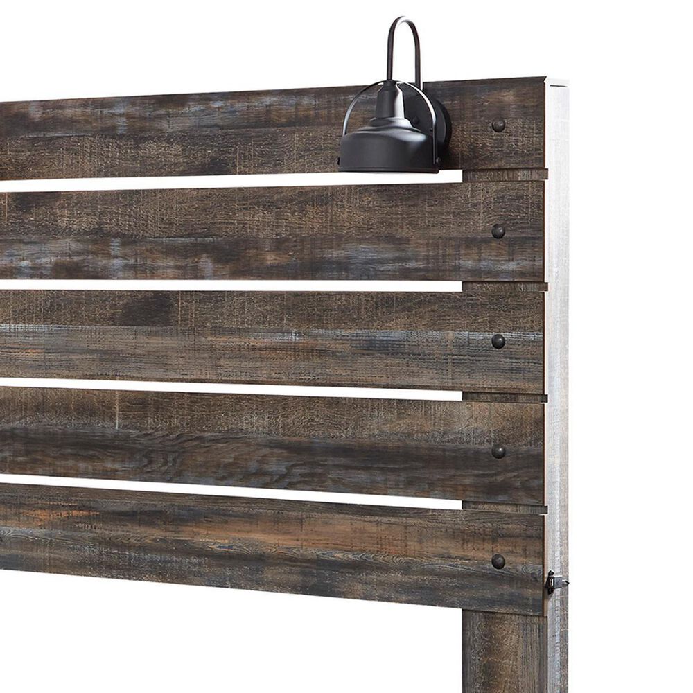 Ashley Drystan Queen Panel Headboard in Rustic Brown, , large