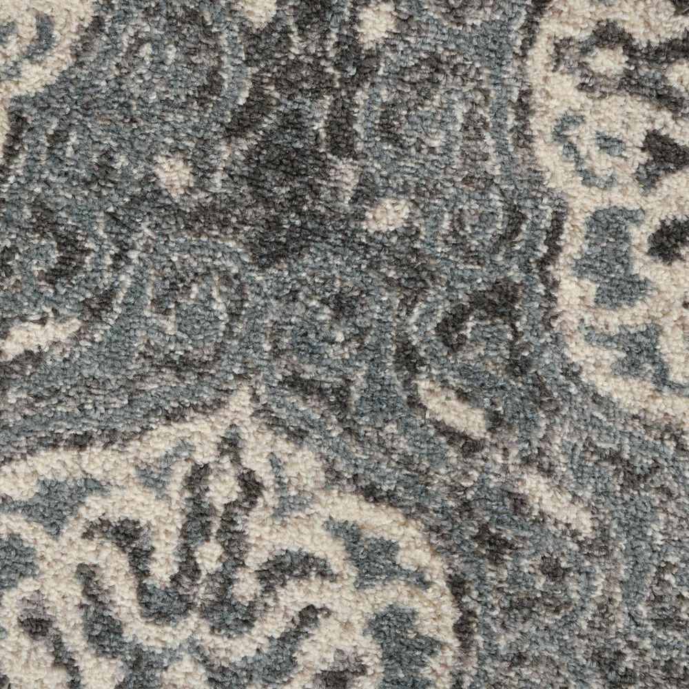 Amer Rugs Alexandria 6&#39;7&quot; Round Steel Blue Area Rug, , large