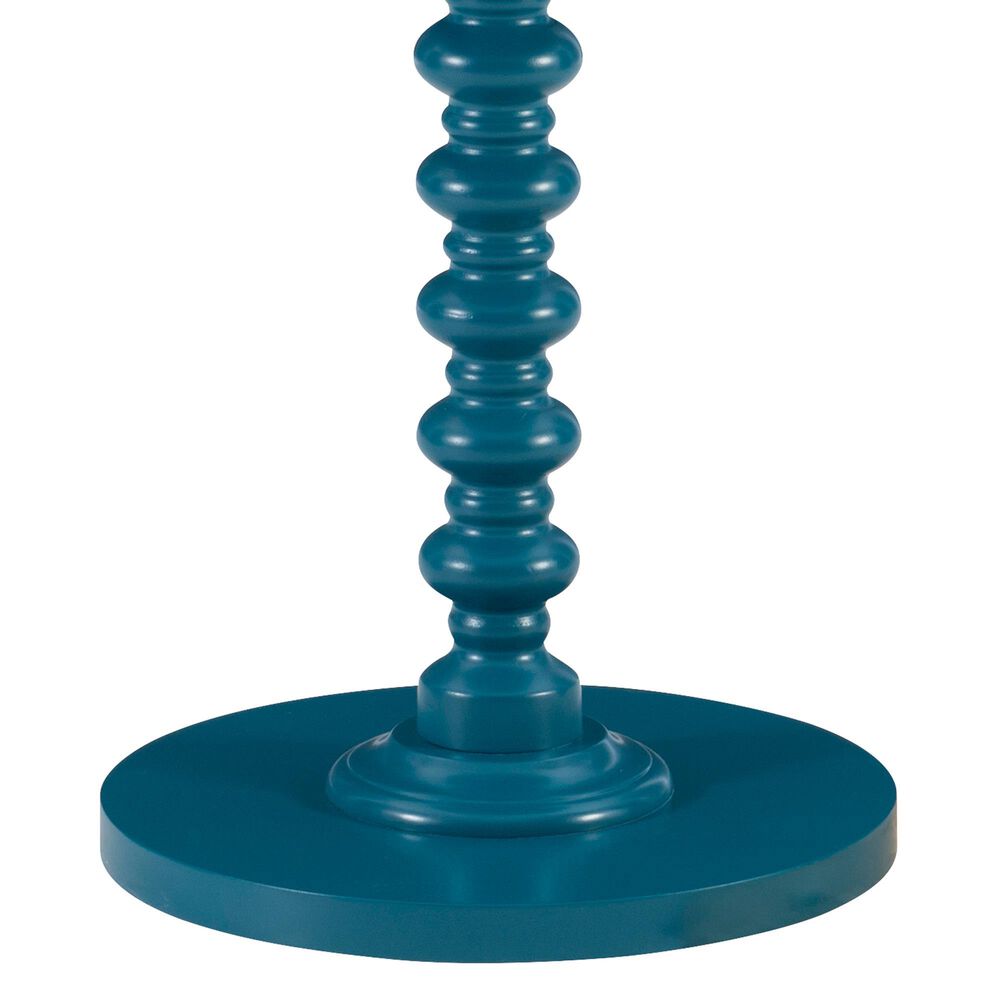 Linon Home Decor Aurora Round Side Table in Teal, , large