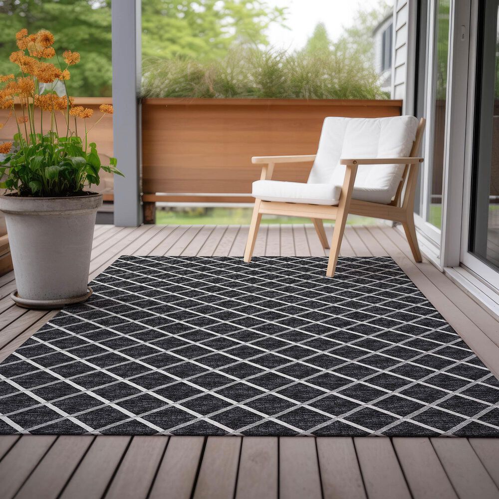 Dalyn Rug Company York 10&#39; x 14&#39; Black Indoor/Outdoor Area Rug, , large