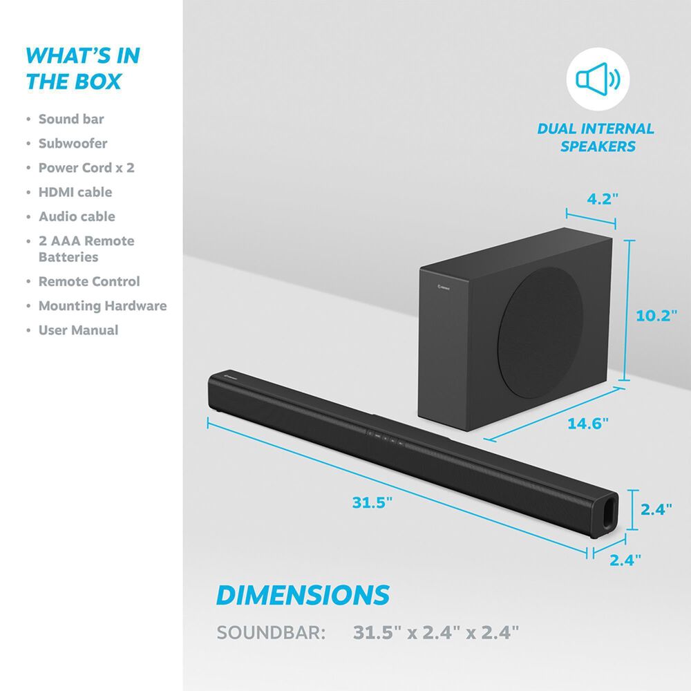 Element 75" Class QLED 4K UHD - Smart Xumo TV with 2.1 Channel Soundbar System in Black, , large