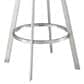 Blue River Flynn 26" Swivel Counter Stool with Light Gray Cushion in Brushed Stainless Steel, , large