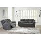 Ashley Frohn Manual Reclining Sofa in Graphite, , large