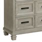 Mayberry Hill Farmington 4-Piece King Panel Bedroom Set in Medium Brown and Washed Stone, , large