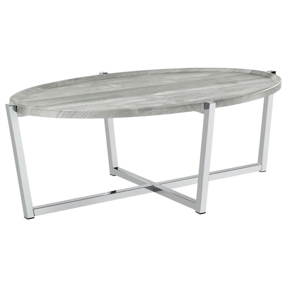 Mayberry Hill Landry Table Set in Grey and Chrome &#40;Set of 3&#41;, , large