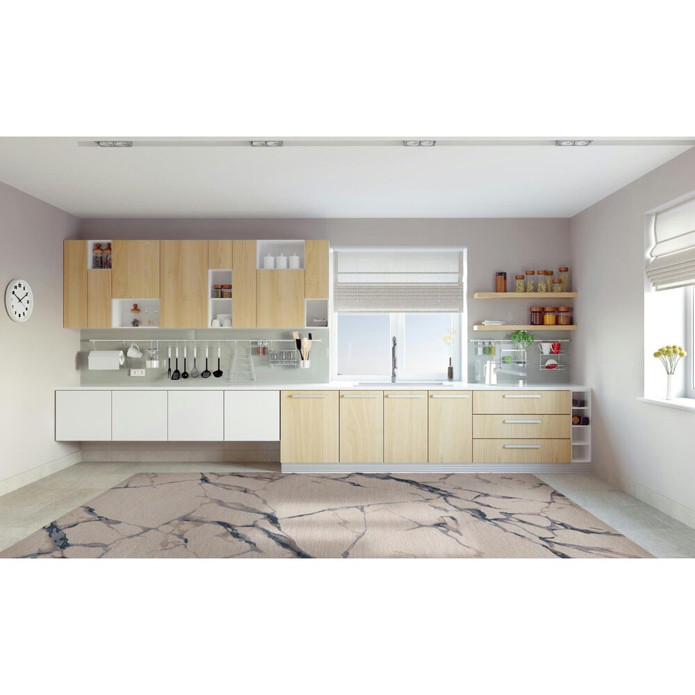 Jaipur Fragment Shattered Blue and Gray 12' x 15' Area Rug, , large