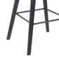 Armen Living Fox Bar Height Stool with Speckled Blue Upholstery in Black Brushed, , large