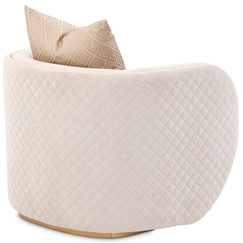 Vista Haus Ariana Arm Chair in Beige Velvet, , large