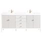 James Martin Vanities Myrrin 72" Vanity in Bright White with Single Hole 3 cm White Zeus Quartz Top & Backsplash, , large