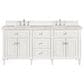 James Martin Vanities Lorelai 72" Double Vanity in Bright White with 3 cm Victorian Silver Quartz Top, , large