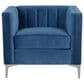 Morden Fort Channel Tufted Chair in Blue Velvet, , large