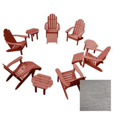 Highwood USA Classic Westport 12-Piece Patio Adirondack Chair Set in Harbor Gray, , large