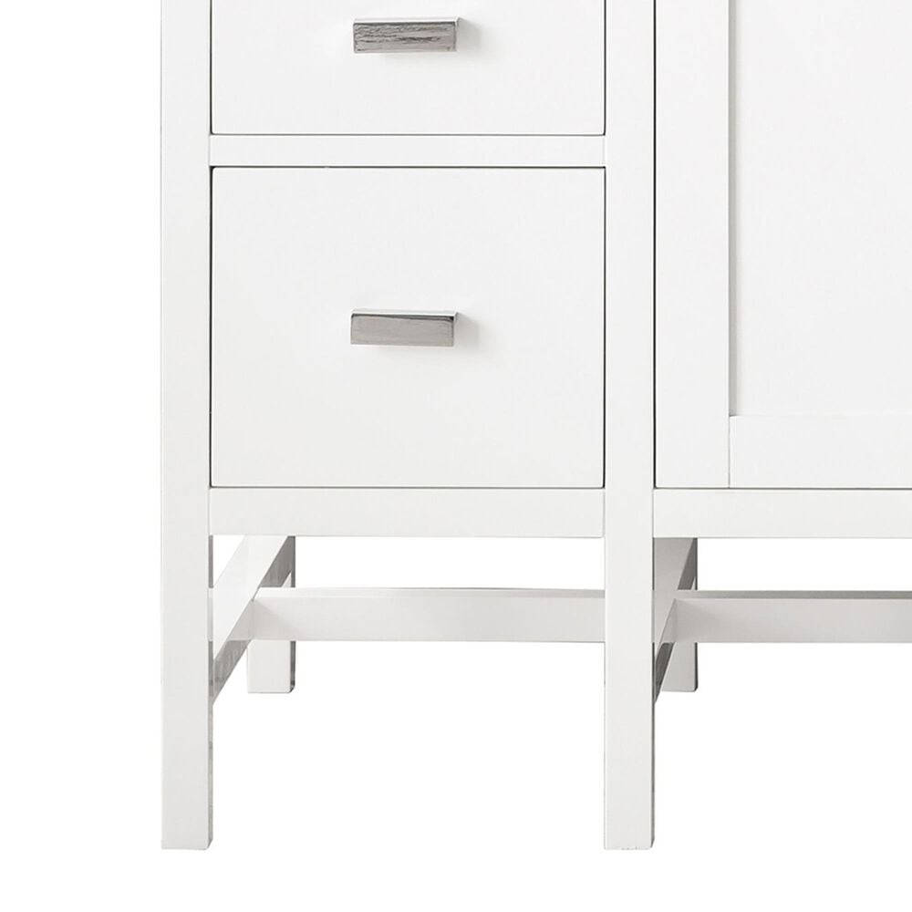 James Martin Vanities Addison 60&quot; Single Bathroom Vanity in Glossy White with 3 cm Eternal Jasmine Pearl Quartz Top and Rectangular Sink, , large