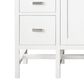 James Martin Vanities Addison 60" Single Bathroom Vanity in Glossy White with 3 cm Eternal Jasmine Pearl Quartz Top and Rectangular Sink, , large