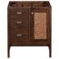 James Martin Vanities Addison 30" Single Vanity Cabinet in Mid Century Acacia with 3 cm White Zeus Quartz Top and Rectangular Sink, , large