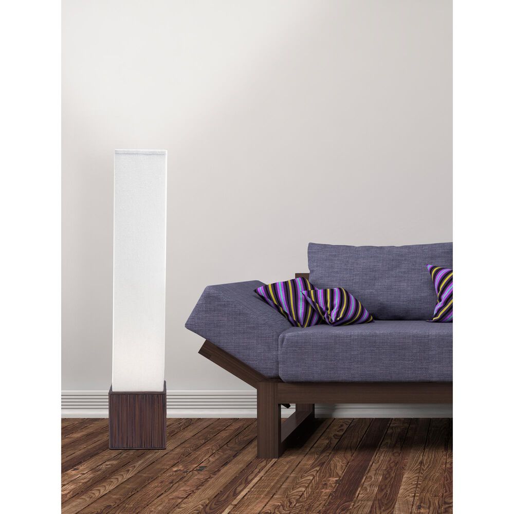Adesso Sebu Floor Lantern in Teak Brown, , large