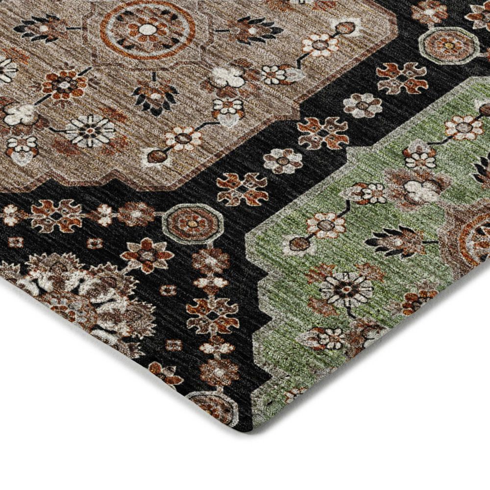 Dalyn Rug Company Silk Road Black, Ivory, Paprika, Sage, Gold and Gray 8&#39; x 10&#39; Area Rug, , large