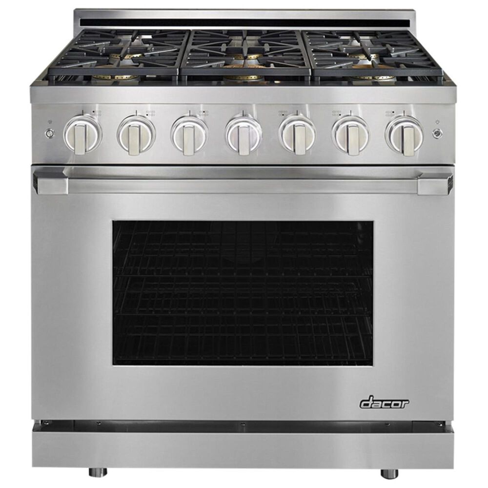 Dacor Heritage 36" Natural Gas Pro Range in Stainless Steel, , large