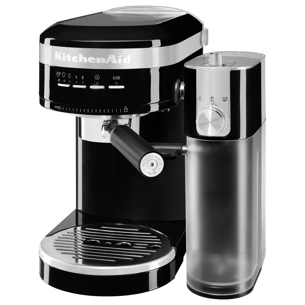 KitchenAid 47 Oz Semi-Automatic Espresso Machine in Onyx Black, , large