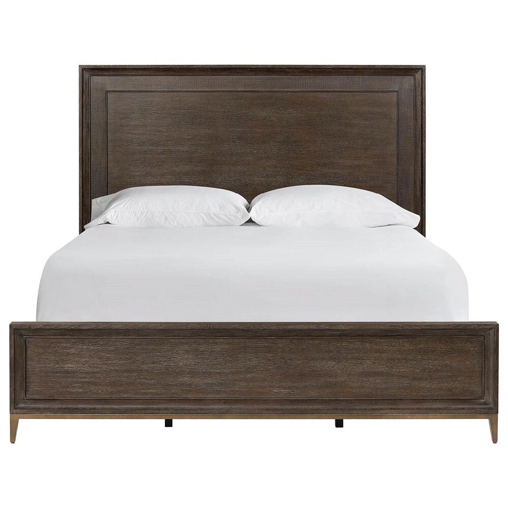 Furniture Worldwide Montclair 3 Piece King Panel Bedroom Set in Embossed Cocoa and Smoked Gold, , large