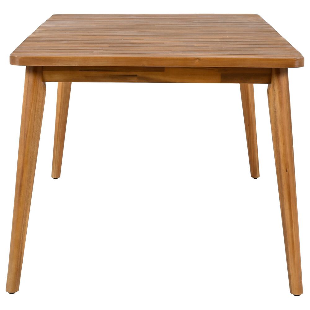 Hearth and Haven Outdoor 63" Rectangular Dining Table in Teak - Table Only, , large