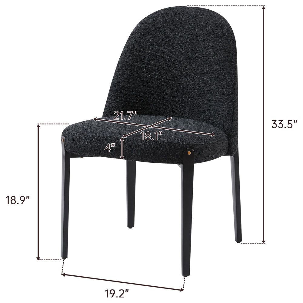 Morden Fort Boucle Side Chair in Black (Set of 4), , large