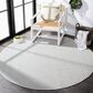 Safavieh Bermuda Chevron 6"7" Round Light Blue and Cream Indoor/Outdoor Area Performance Rug, , large