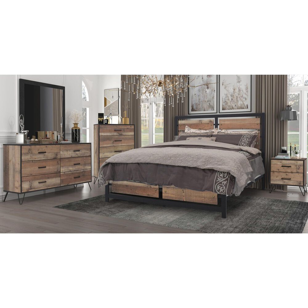 New Heritage Design Elk River 2-Drawer Nightstand in Rustic Brown, , large