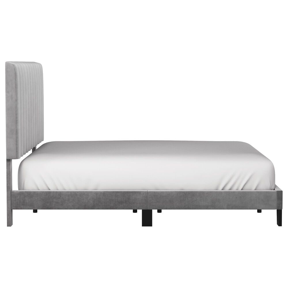 Richlands Furniture Crestone King Upholstered Platform Bed in Gray, , large