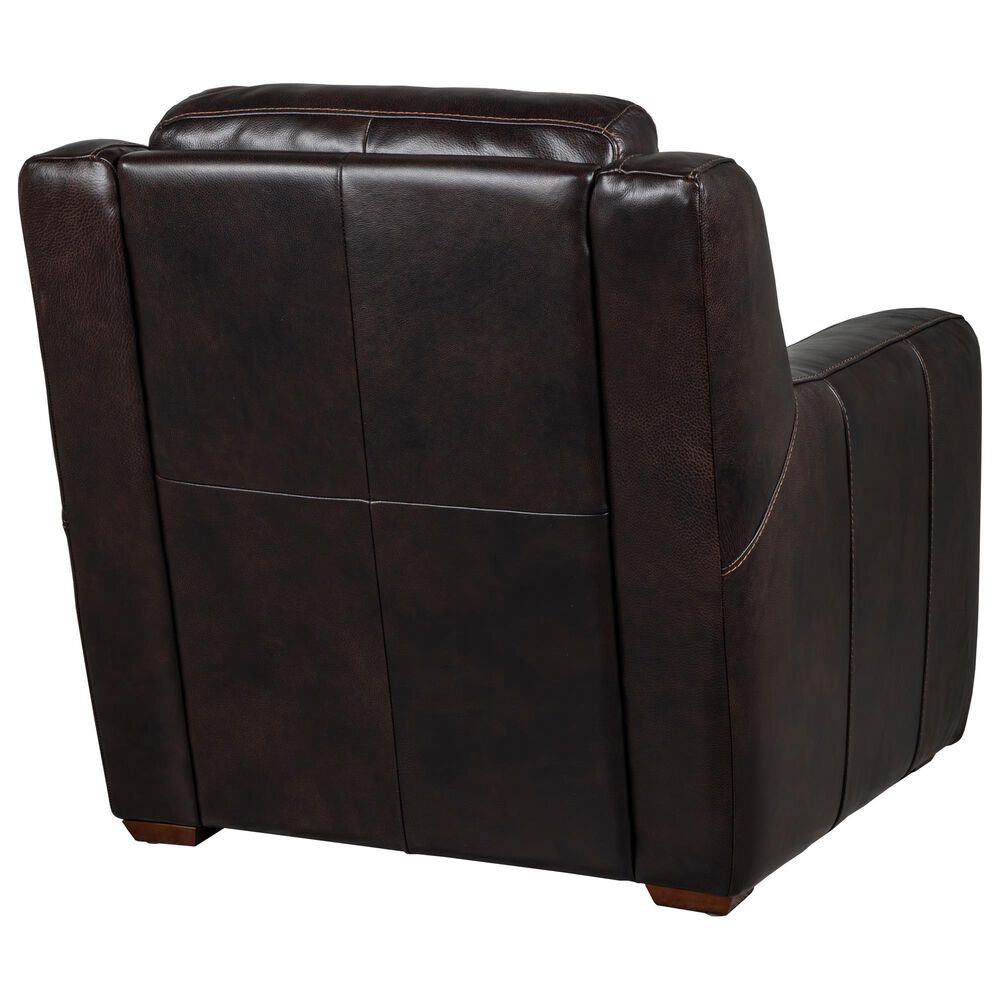 Bordeaux &amp; Co Leather Accent Chair in Berlin Dark Brown, , large