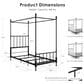 Furniture of America Elliot Twin Canopy Bed in Black, , large