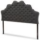 Baxton Studio Hilda Queen Upholstered Panel Headboard in Dark Grey, , large