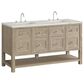 James Martin Vanities Breckenridge 60" Double Bathroom Vanity in Whitewashed Oak with 3 cm Eternal Jasmine Pearl Silestone Top, Rectangular Sinks and FreePower Wireless Charger, , large