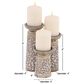 Maple and Jade Handmade Tree Candle Holder in Brown and Whitewashed (Set of 3), , large