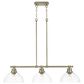 Golden Lighting Duncan 3-Light Pendant with Clear Shade in Aged Brass, , large