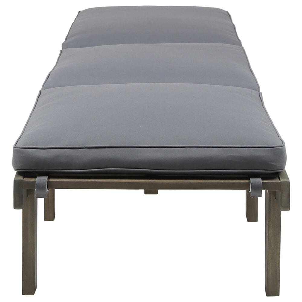 Hearth and Haven Ariana Outdoor Wood Chaise Lounge with Cushions in Grey, , large