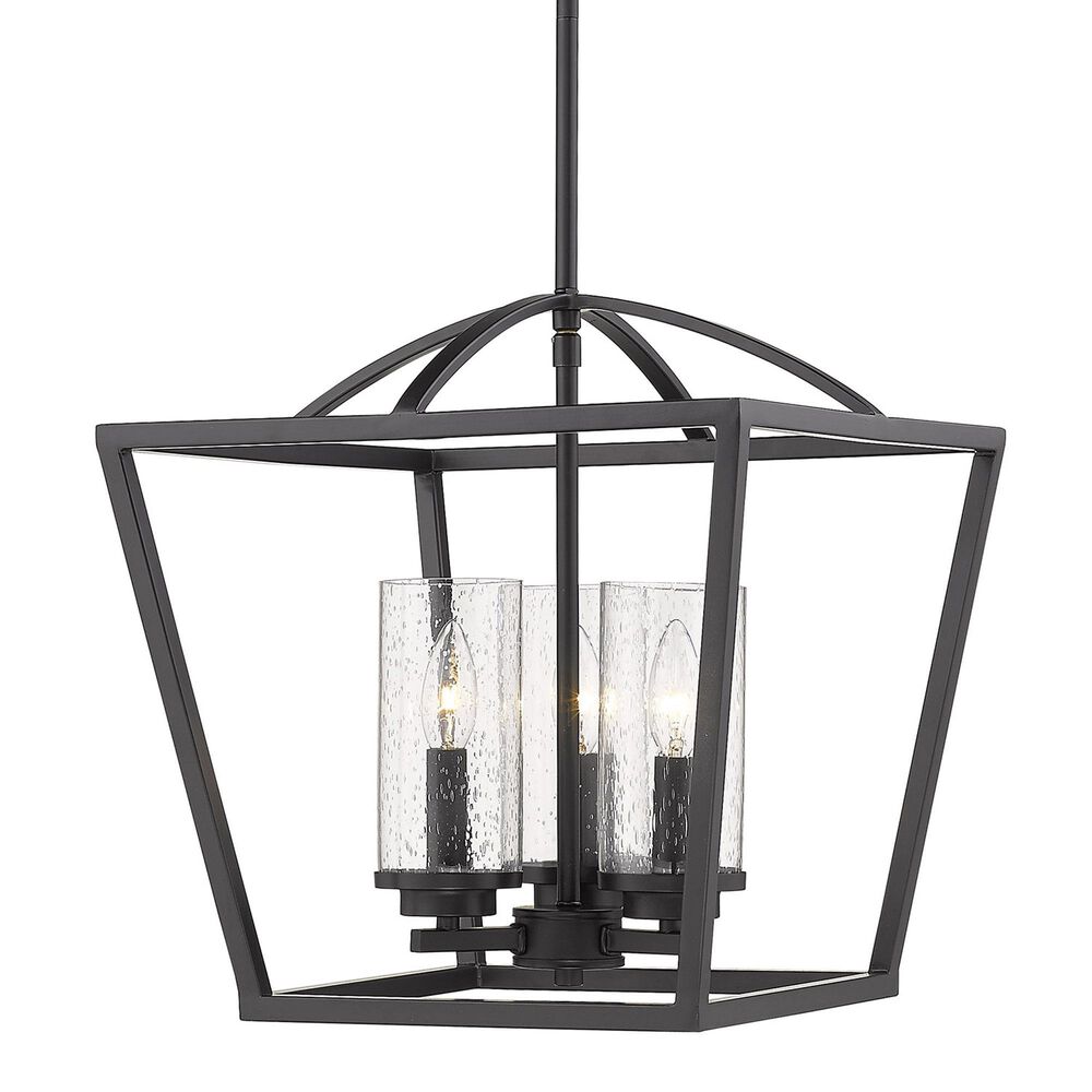 Golden Lighting Mercer 3-Light Pendant in Matte Black, , large