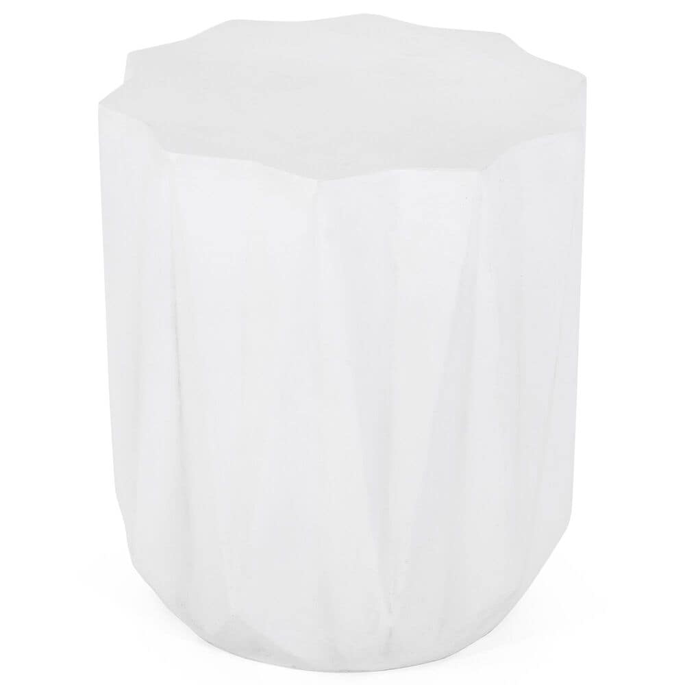 Hearth and Haven Star Patio Side Table in Antique White, , large