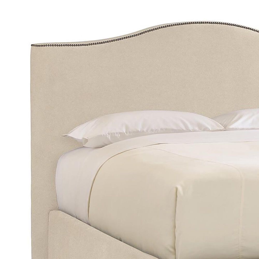 Bernhardt Graham King Upholstered Panel Bed in Beige, , large