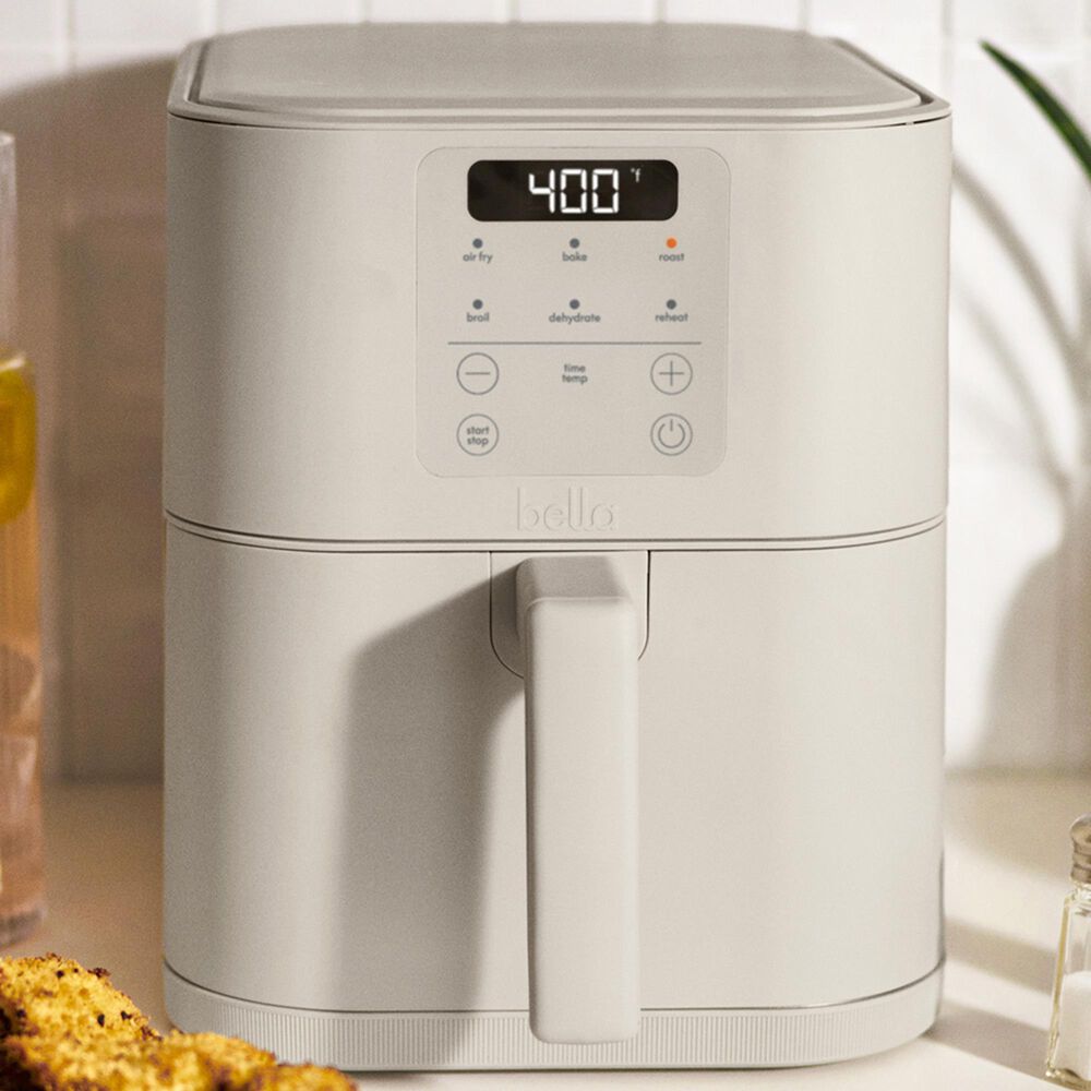 Bella 6-Quart Slim Air Fryer in Oatmilk, , large