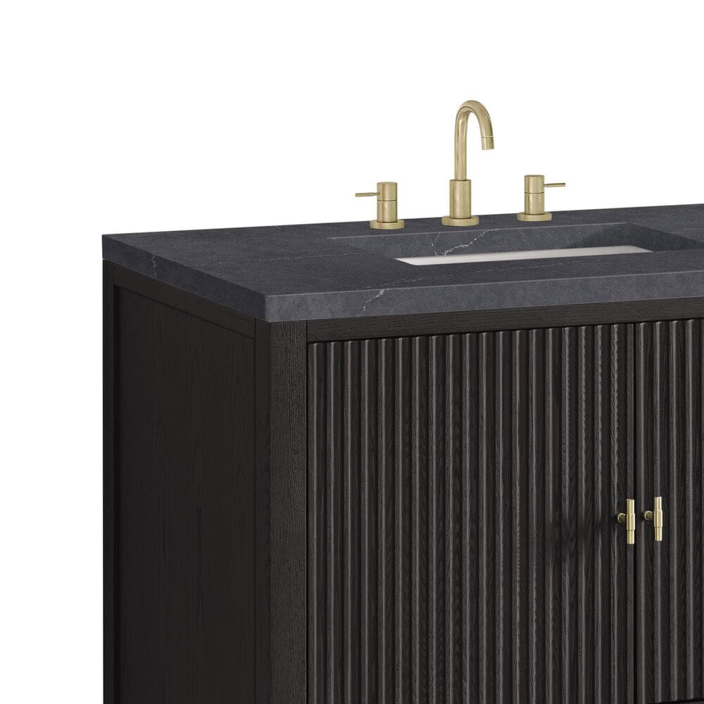 James Martin Vanities Myrrin 36&quot; Vanity in Carbon Oak with 3 cm Charcoal Soapstone Quartz Top, , large