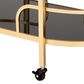 Baxton Studio Leighton 2-Tier Wine Cart in Gold, , large
