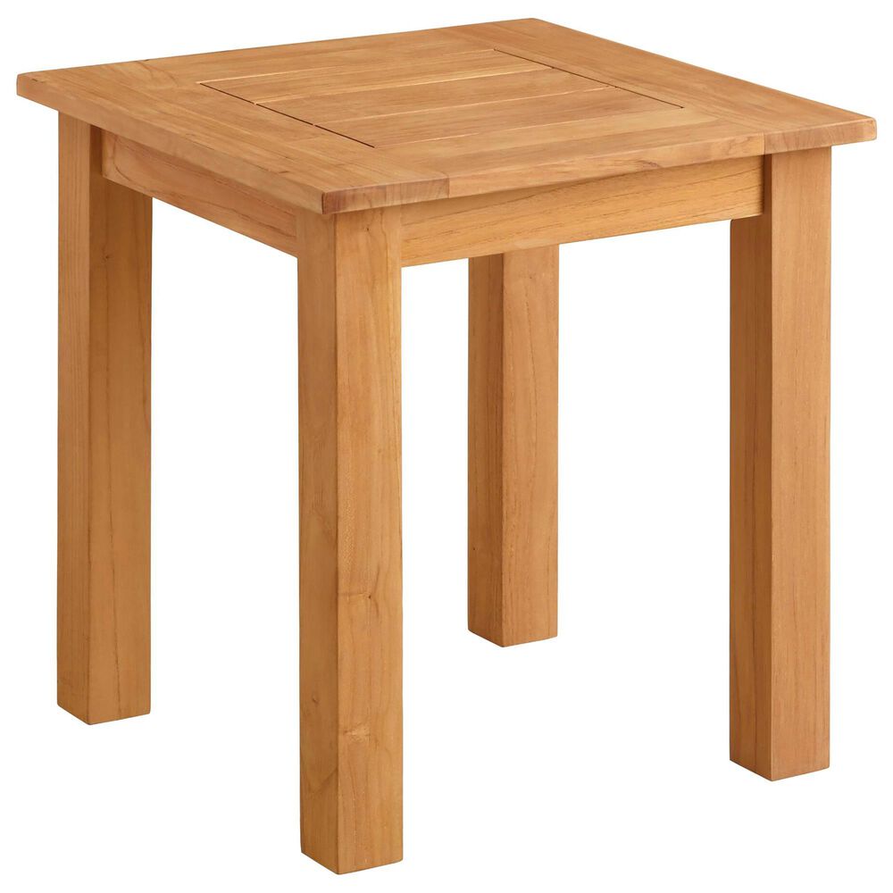 Linon Home Decor Carenen Patio Side Table in Natural, , large