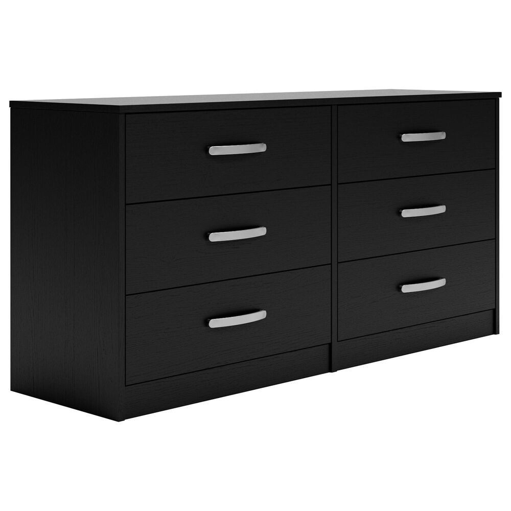 Ashley Finch 6-Drawer Dresser in Black, , large