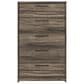 Ashley Elbrim 5-Piece Full Panel Bedroom Set in Weathered Brown, , large