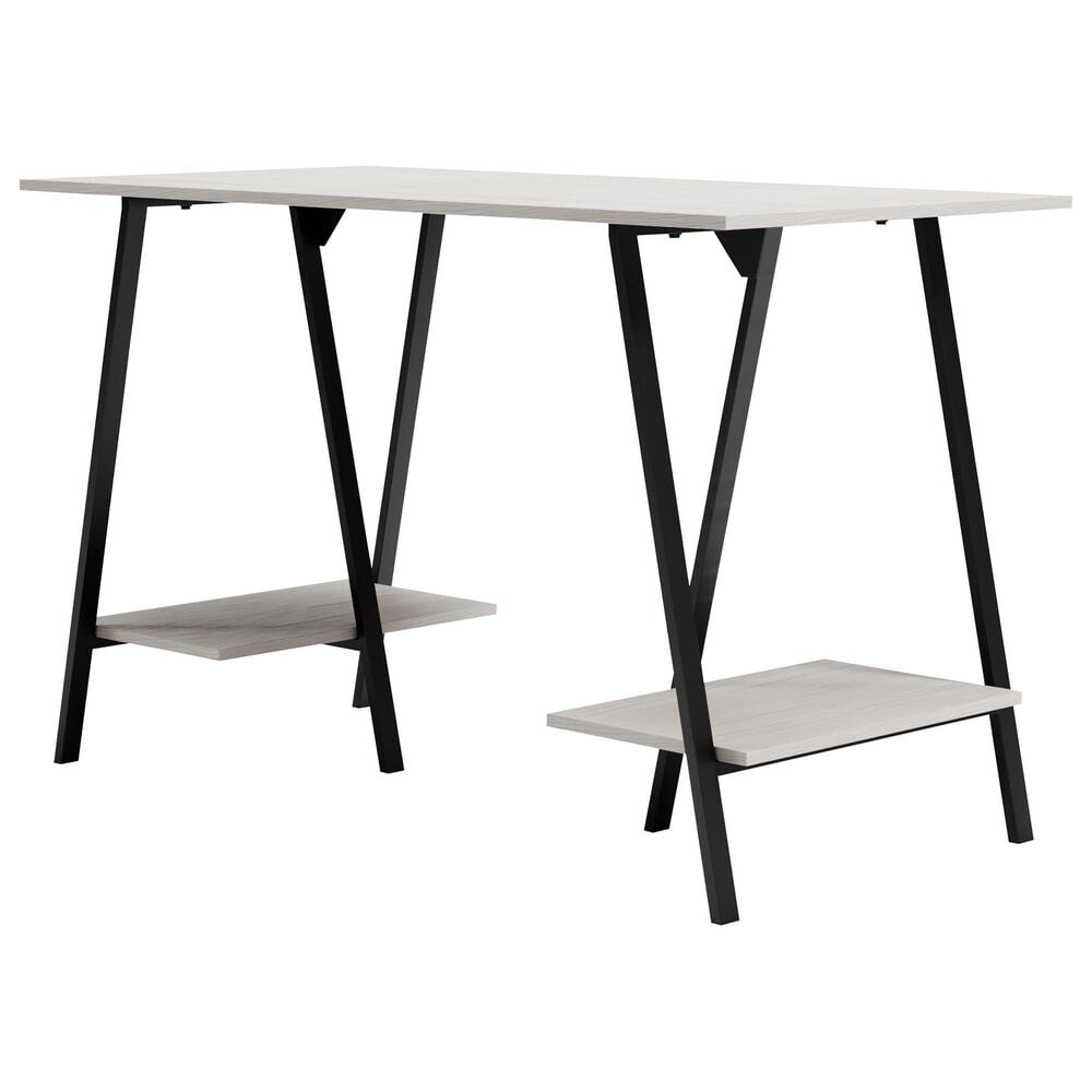 Ashley Bayflynn 2-Shelf Desk in White and Black, , large