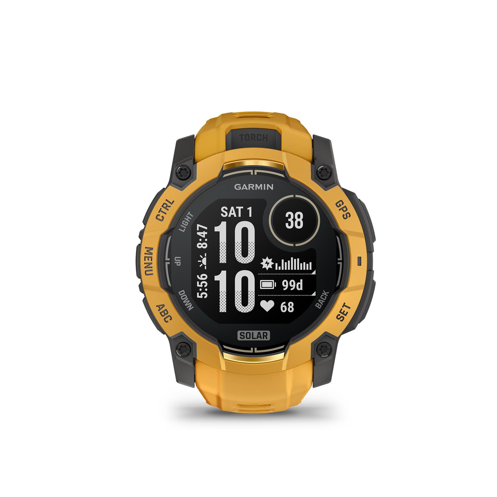 GARMIN INSTINCT SUNBURST GPSアウトドアウォッチ Garmin Instinct 3 50 mm, Solar Sunburst with Sunburst/Gray Band