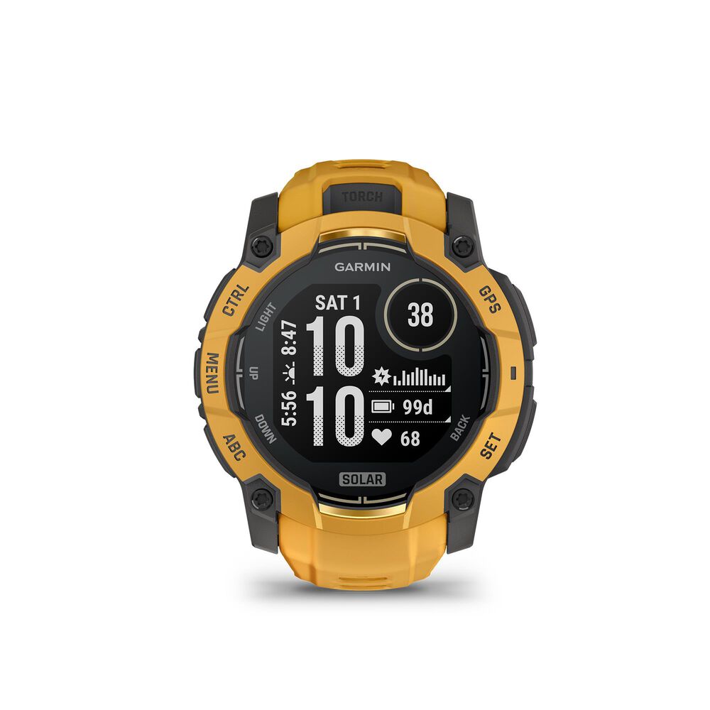 Garmin Instinct 3   50 mm, Solar Sunburst with Sunburst/Gray Band, , large